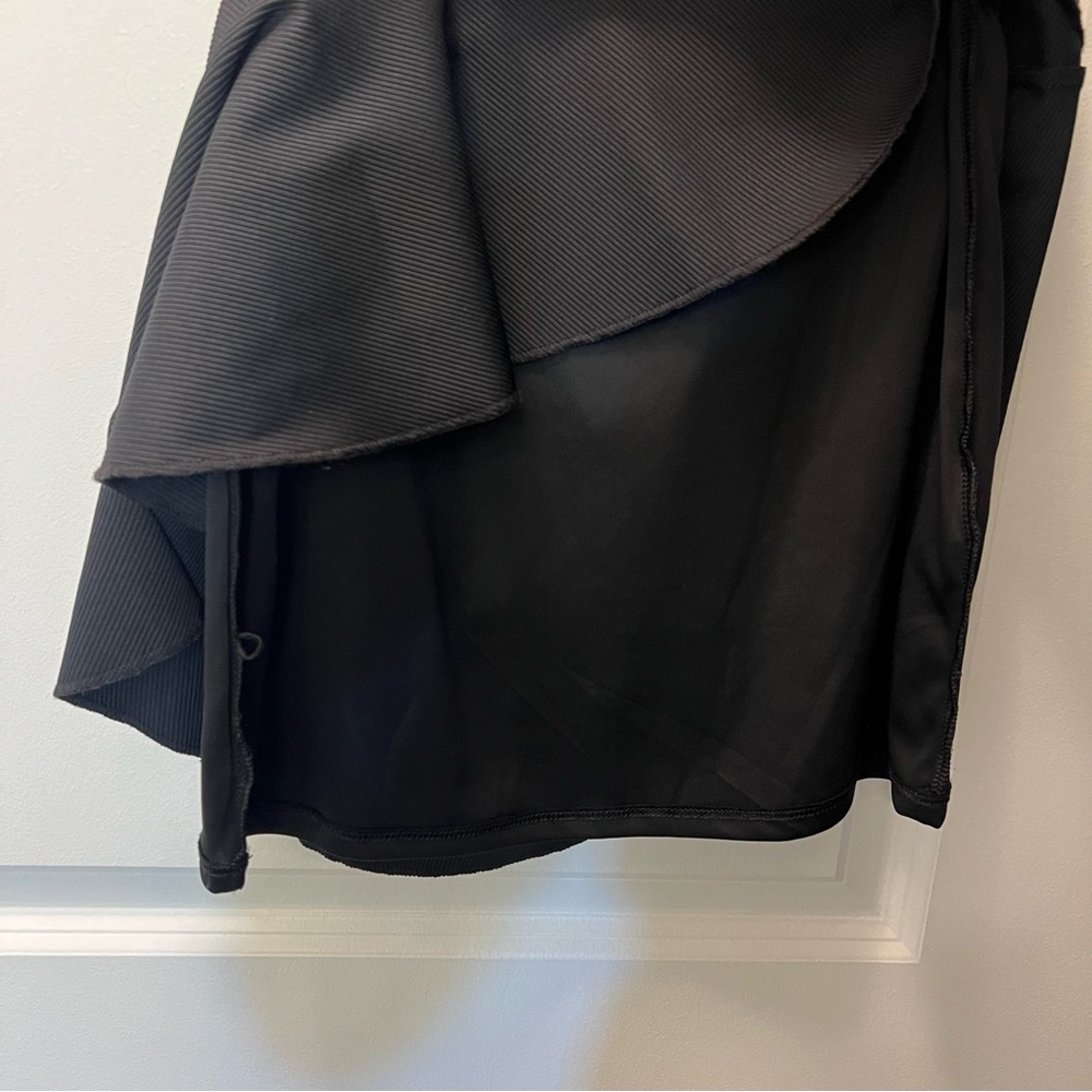 NWT EXPRESS Body Contour Ribbed V-Wire Ruffle Dress-Black - Picture 13 of 13